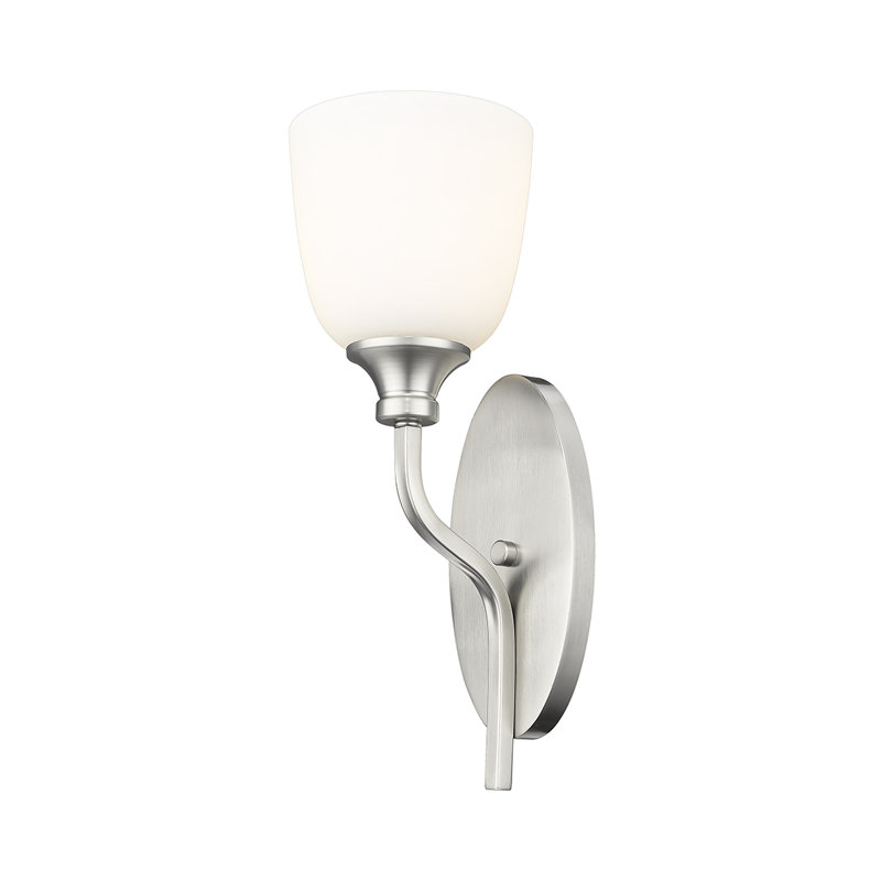 Jesselynn Steel Armed Sconce, Brushed Nickel