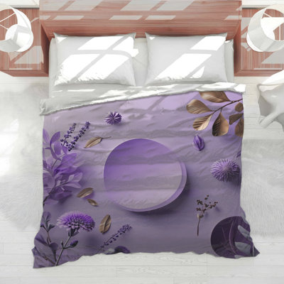 Édredon floral mauve moderne
