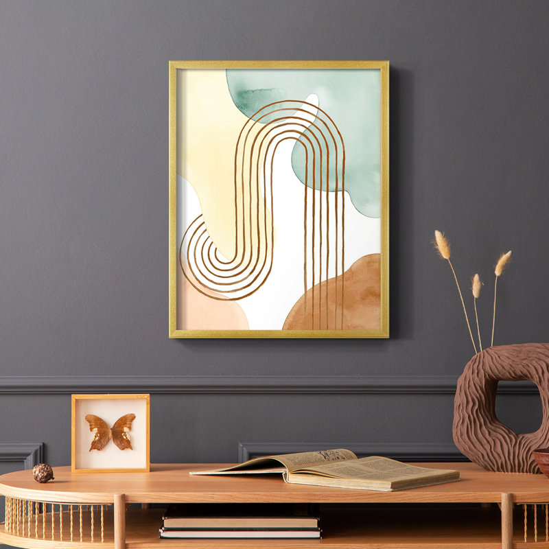Spring Shapes I Framed Print - Solid Wood