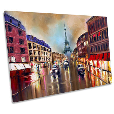 Paris Street City Modern - Wrapped Canvas Art Prints