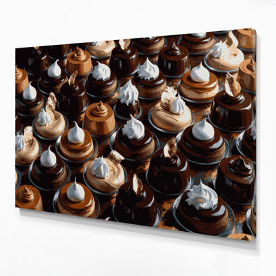Desserts Mousse Black Canvas Wall Art