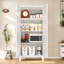 Armoire de rangement 61 po à 2 portes galbées, armoire de rangement en métal avec portes et tablettes réglables, pour chambre à coucher, salon-374436070
