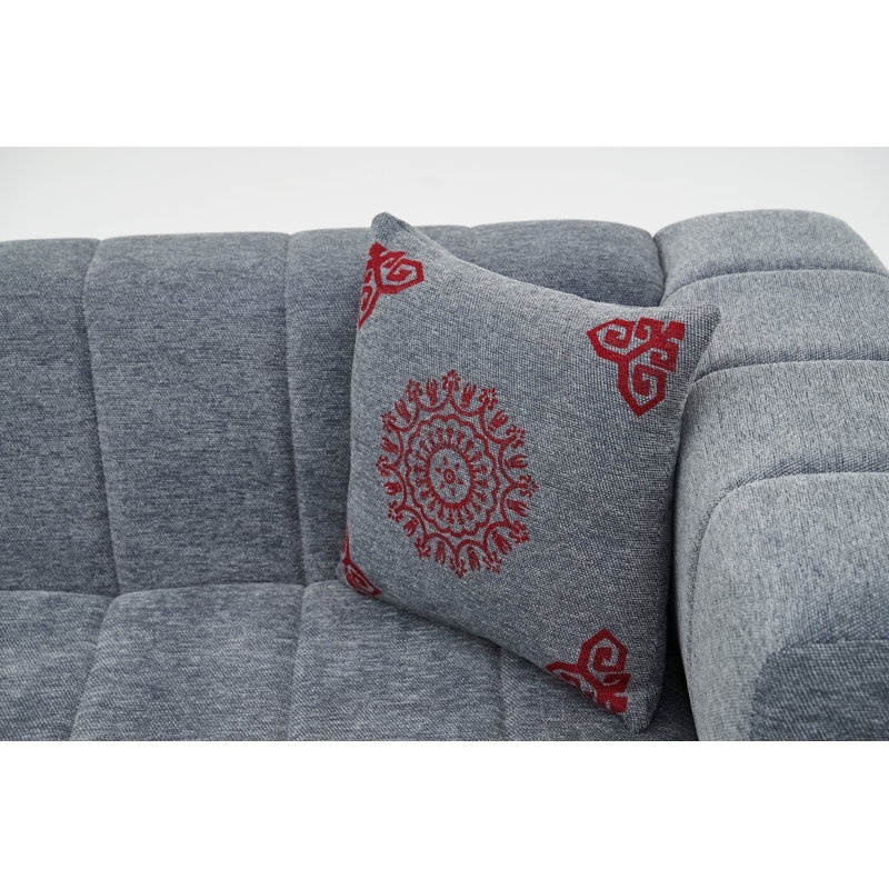 Canapé modulaire 50,304 po Tinnelle, Accoudoir à gauche (vu de face), 100 % polyester anthracite