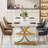 Dining Table, Rectangular, Metal Base, 63 Inch-111236770-111236771