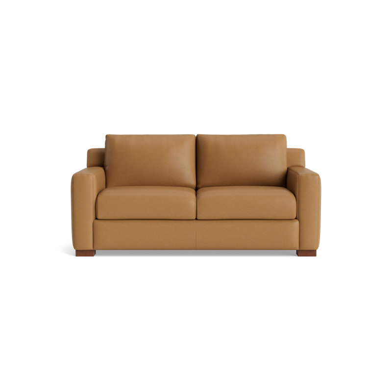 Catalina Leather Loveseat, Leather - Butterscotch
