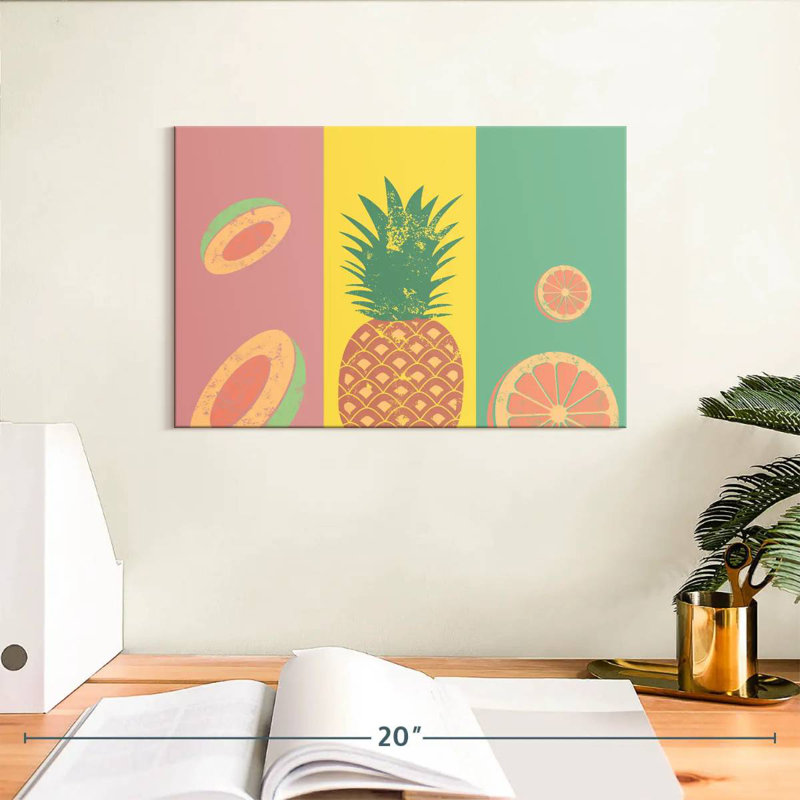 Doux fruits pastel, H 8 po x l 12 po