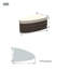 Chaise longue d'extérieur 5 pièces en osier avec coussins et table Toni-2562885-16132613