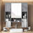 Rohin 35'' W 28.7'' H Wall Mounted Required Framed Medicine Cabinet Mirror Adjustable-1952923859