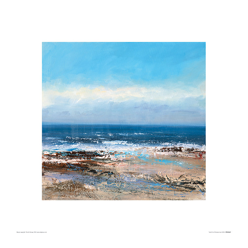 Sunlit Sea - No Frame Print, Paper, 40cm H x 40cm W, White