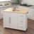 Kitchen Island With Spice Rack, Towel Rack And Extensible Solid Wood Table Top-2119905718