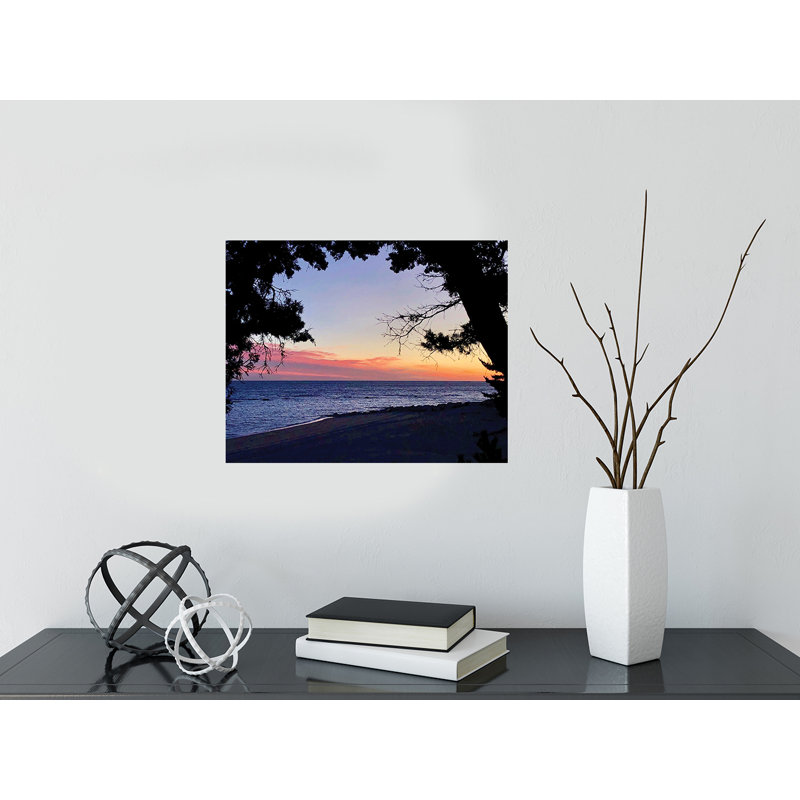 Silhouette de la mer - photographie, H 12 po x l 16 po x P 0,15 po, Papier, Pas de tapis
