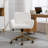 Artificial Rabbit Hair Home Office Chair With Golden Metal Base,adjustable Desk-90166374