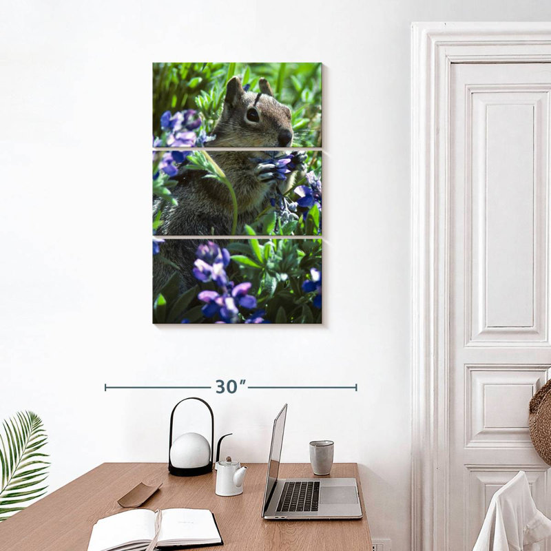 Brampt Lupine Eating Squirrel, 32" H x 20" W
