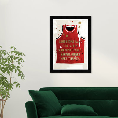 «Fashion and Glam Make it Happen Jersey Glam», impression sur papier rouge