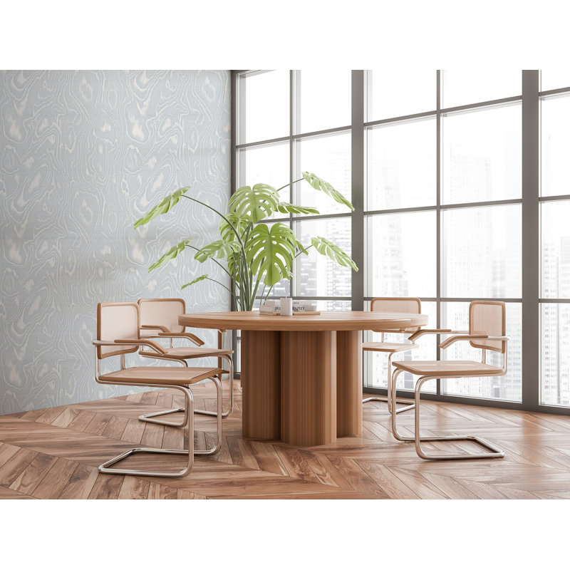 Burlwood - Blue Gray Wood Wallpaper, Blue, Self-adhesive