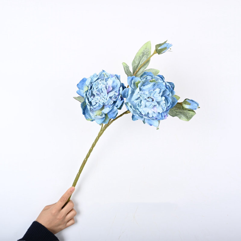 Arrangement de pivoines en soie, Bleu