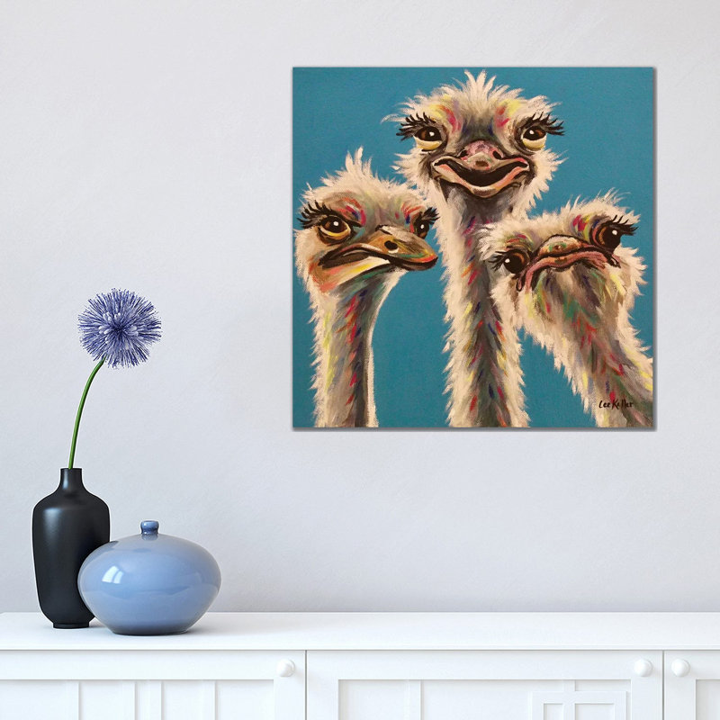 Always, Ostrich Edition' by Hippie Hound Studios - Wrapped Canvas Print, 45.72 cm H x 45.72 cm W x 3.175 cm D