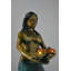 Nifao Collection Mermaid Holding Two Fish Bronze Statue Colour Finish - Size: 14" x 14" x 43"H.