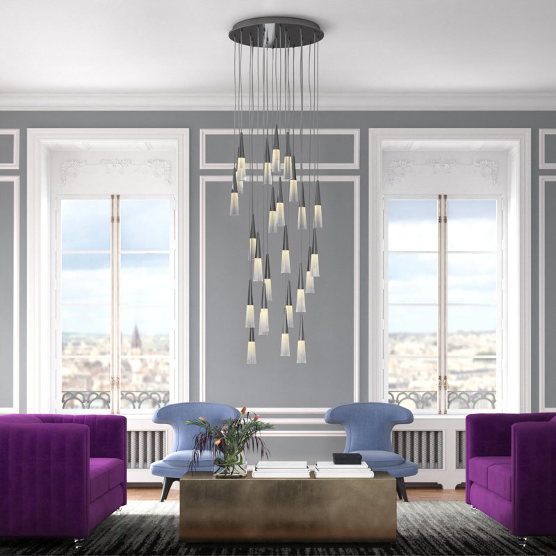 Avalon 25 - Light Cluster Pendant, Gun Metal