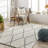 Bassiru Geometric Machine Woven Area Rug in Ivory/Brown-1412287389