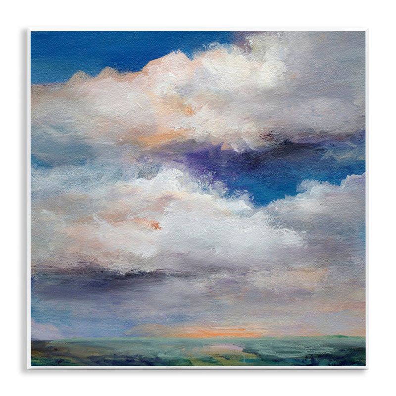 Plaque murale Restless White Clouds, design par Karen Hale