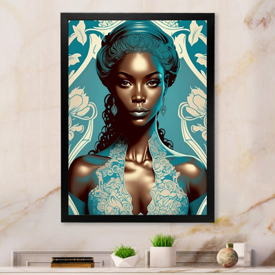 «Vintage High Fashion», modèle afro-américain rétro sur toile