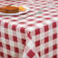 Nappe en vinyle à carreaux avec envers en flanelle, rouge, 132 x 178 cm