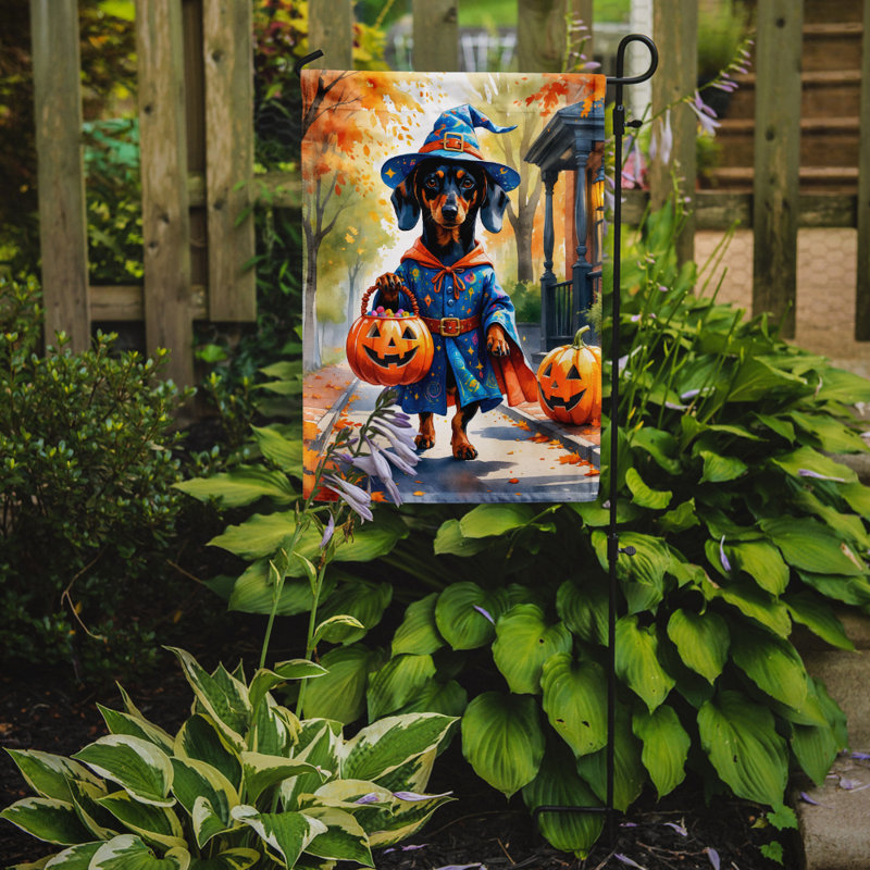 Drapeau du jardin Mastiff, Teckel