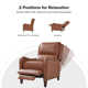 Beecher 28.75" Wide Genuine Leather Manual Club Recliner