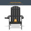 Chaise en plastique résistante aux intempéries Sareen Adirondack Chair-237794836