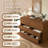 6 Drawer Dresser For Bedroom 47 Inch Wood Chest of Drawers - Curved Anti Collision, Mid Century Dresser For Closet with Natural Texture & Pre-Embedded Slots for TV Stand, Living Room, Nursery