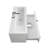 Loft Collection 42" Wall Mount Modern Bathroom Vanity - White / Chrome Handles-259460597-259460579