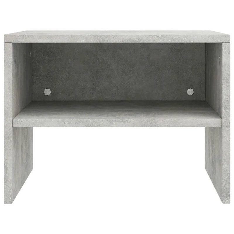 Flori 40 cm W Bedside Table, Concrete Grey