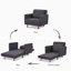 Fauteuil futon simple à dossier large de 36,6 po Arantzazu-409401966