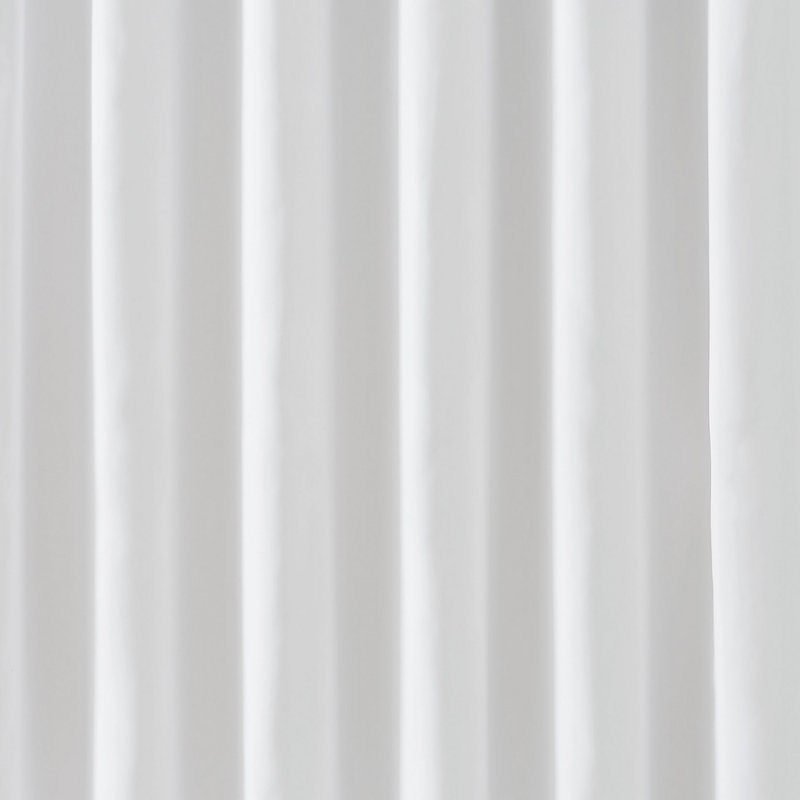  Rideau de douche en microfibre de couleur unie Trely Soft Everyday , Blanc