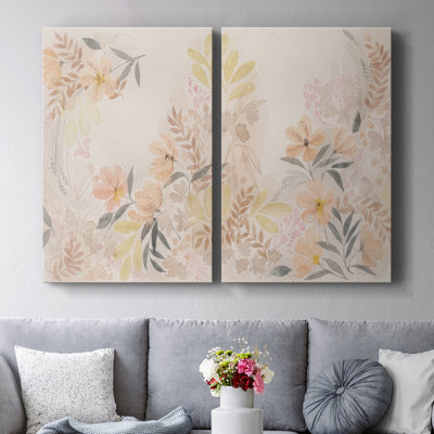 Windswept Wildflowers I-Premium Gallery Wrapped Canvas -Ready to Hang