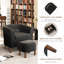 Chaise d'appoint rembourrée avec repose-pieds tonneau-413175152