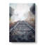 Train Tracks in the Mist in Abstract - Wrapped Canvas-55303498
