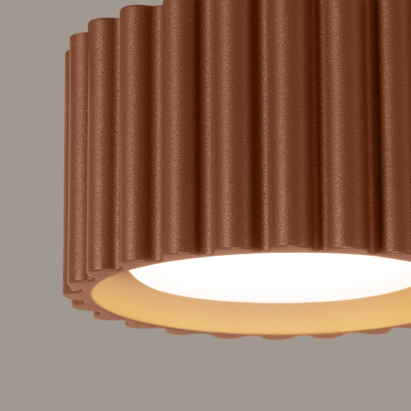 Aura Aluminium Flush Mount, Mocha, 10x10x6 cm, 1 Light