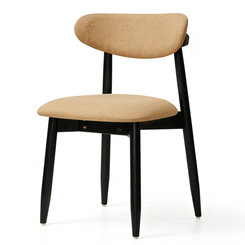 Ensemble de chaises de salle à manger en bois massif à oreilles 27 po Arriah, 4, Tan