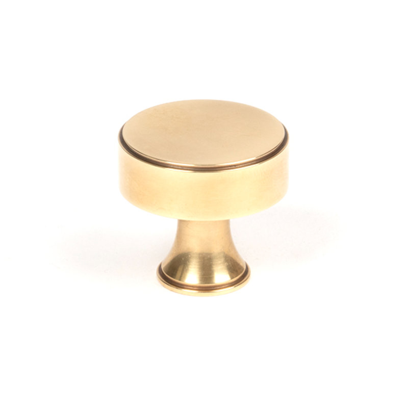 Matt Black Scully Cabinet Knob - 38Mm, 3 cm, Aged Brass