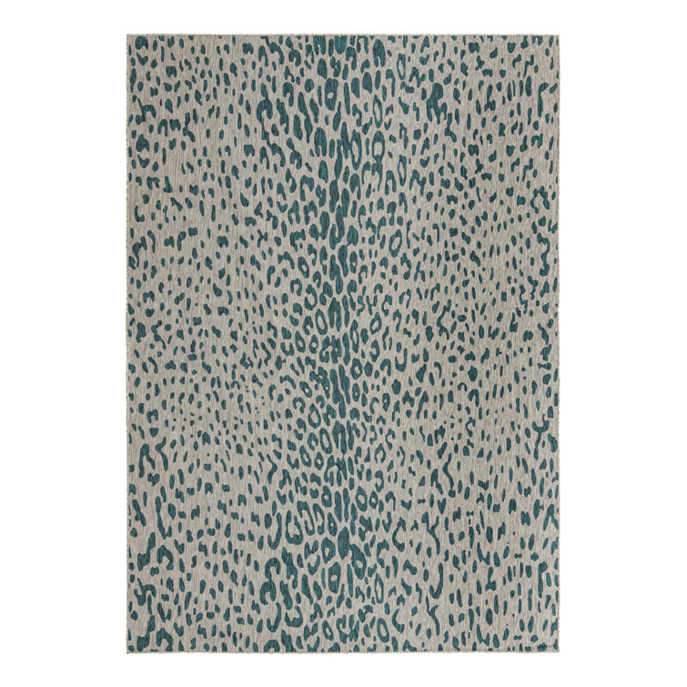 Teal Samburu Indoor/Outdoor Safari Rug