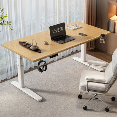 Bamboo Art Electric Height-Adjustable Desk Study Desk For Home Use Can Be Raised And Lowered