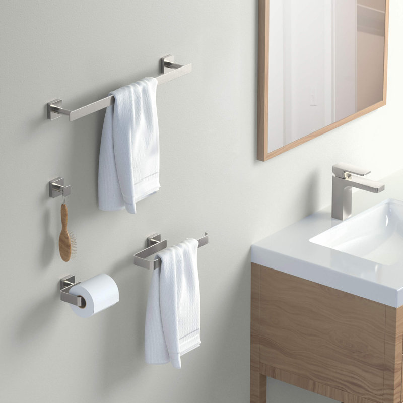 Blaze 4 - Piece Bathroom Hardware Set, Brushed Nickel
