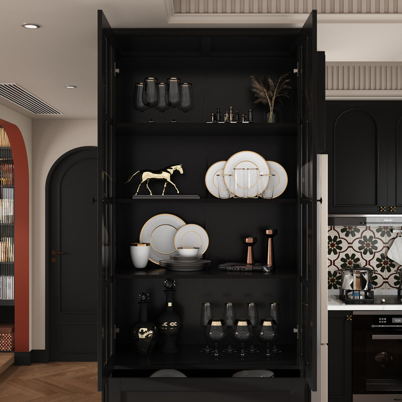 Garde-manger de 78,7 po Christene, Noir