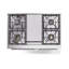 Cuisinière ILVE Professional Plus II Series 40 pouces à double combustible avec 6 brûleurs scellés et plaque de cuisson (noir brillant)-523339405-523339407