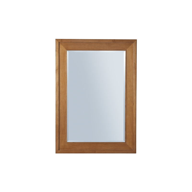 Laguna Traditional Brown Wood Rectangular Wall Mirror