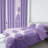 California King Size 9-Piece Lavender Geometric Circle Bedding & Curtain Set (Queen/King/Cal King) - Quilted Microfiber Bedspread + Sheer Drapes-121273362