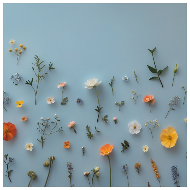 Assorted Wildflowers Arrangement Bath Mat, 34in W x 21in L