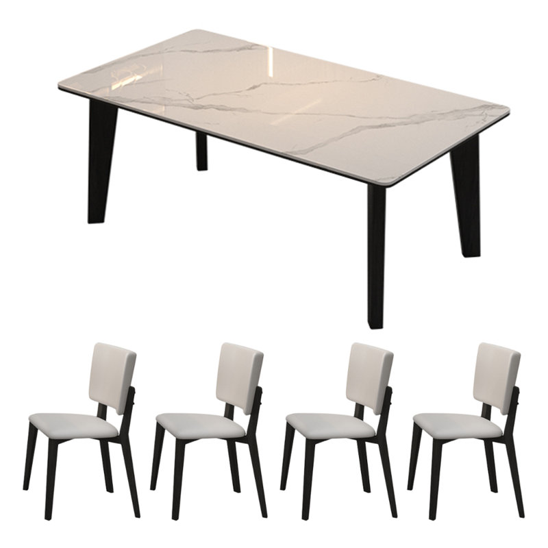 Ensemble de table de salle à manger Modern, H 29,52 po x L 70,86 po x l 35,43 po
